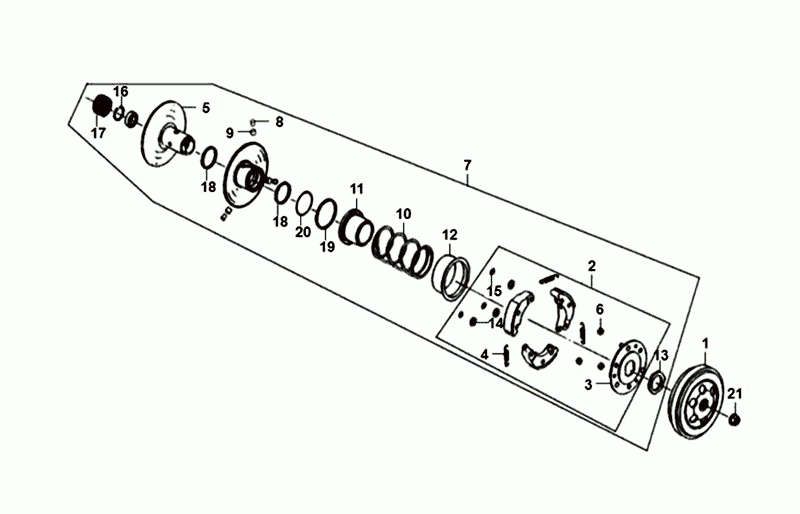 Clutch Sym Allo Euro4 (BK-5560S) Bright Black