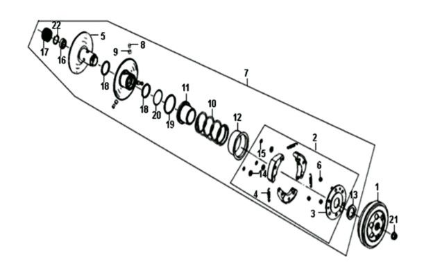 Koppeling Sym Crox 50 E4