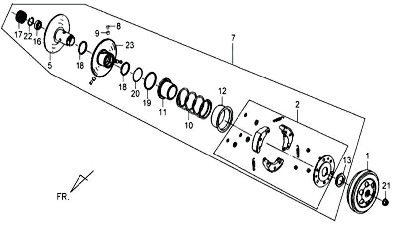 Coupling Sym Mio-Koppeling Sym Mio-1