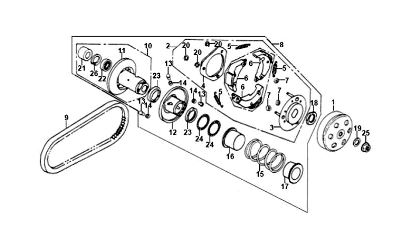 Clutch V String Sym Orbit (BU289) blue