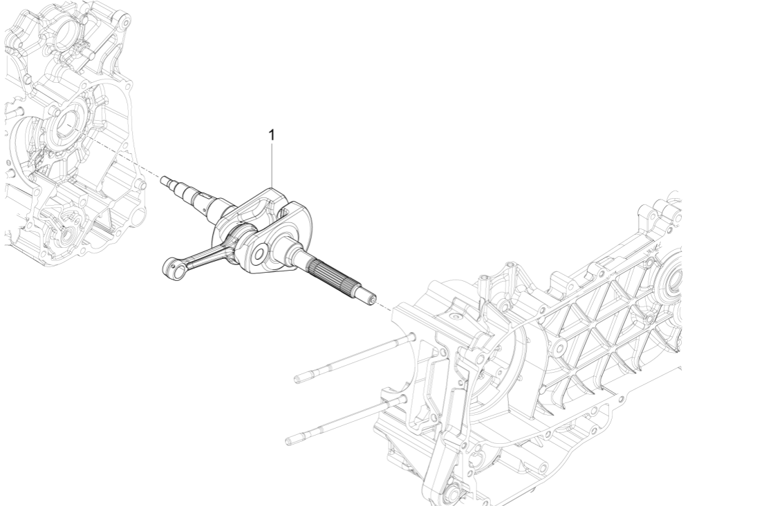 Crankshaft Vespa Sprint 150 3V IE ABS Euro 3 2015