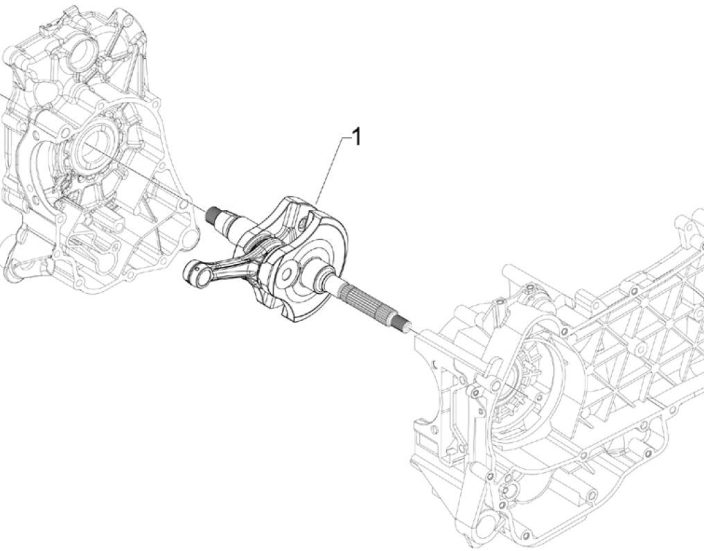 Piaggio MP3 300 ie E4 LT BUSINESS crankshaft - SPORT NOABS-ABS 2016 - 2018 (EMEA)
