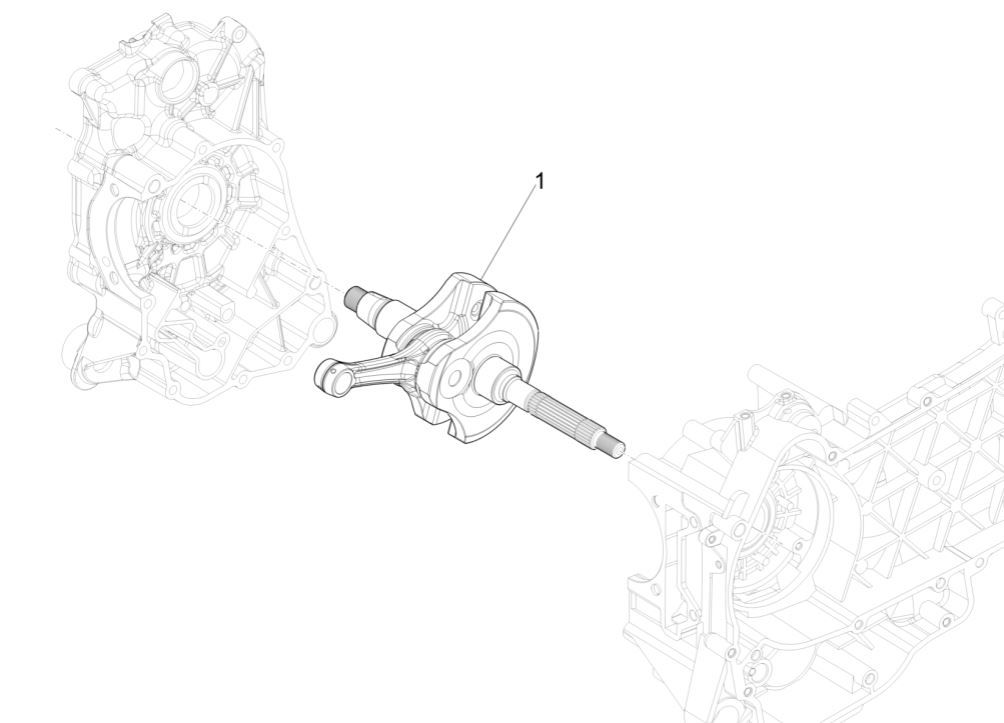 Piaggio MP3 300 HPE /300 HPE SPORT E5 ABS 2020-2022 crankshaft (EMEA)