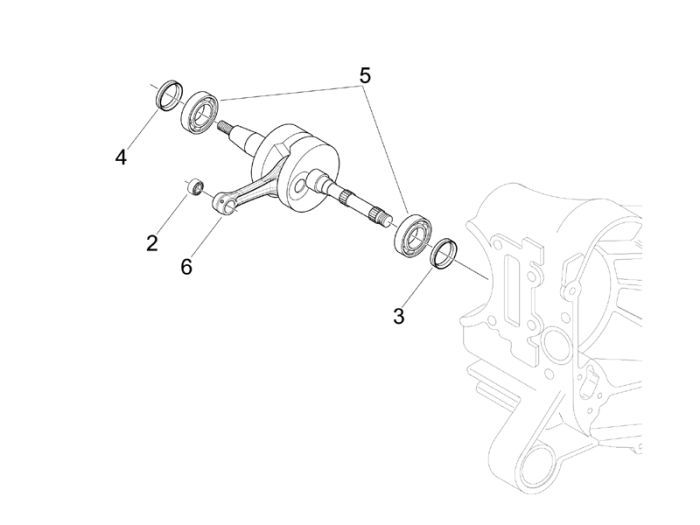 Crankshaft Vespa Primavera 2-stroke