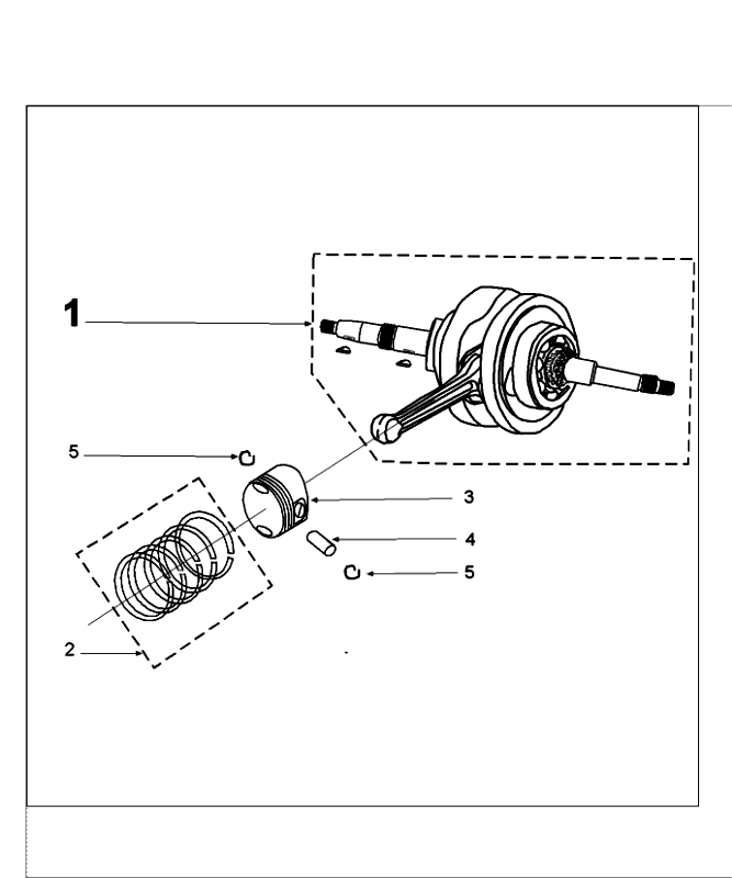 Crankshaft and Piston Peugeot Speedfight 4 4-stroke Black