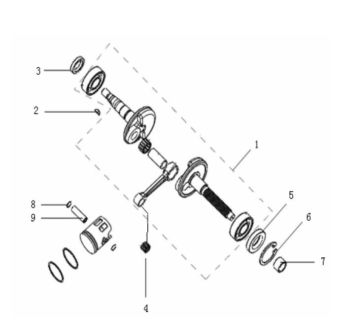 Crankshaft Generic Xor competition 2009 2-stroke