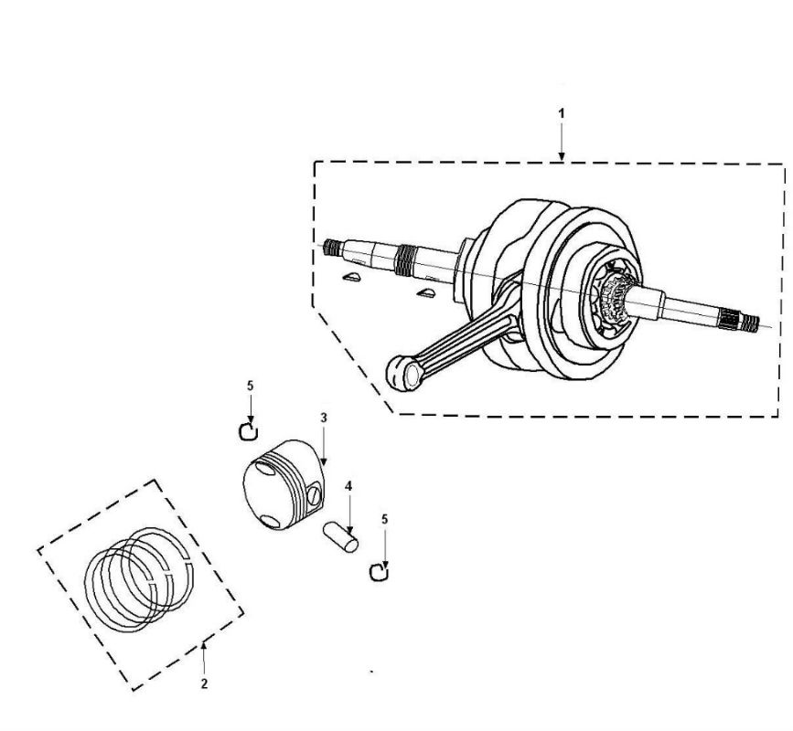 Crankshaft Peugeot Vivacity 3 4-Stroke