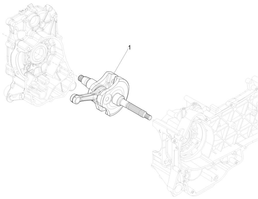 Piaggio Beverly 300 4T 4V HPE ABS E5 2021-2022 crankshaft (EMEA)