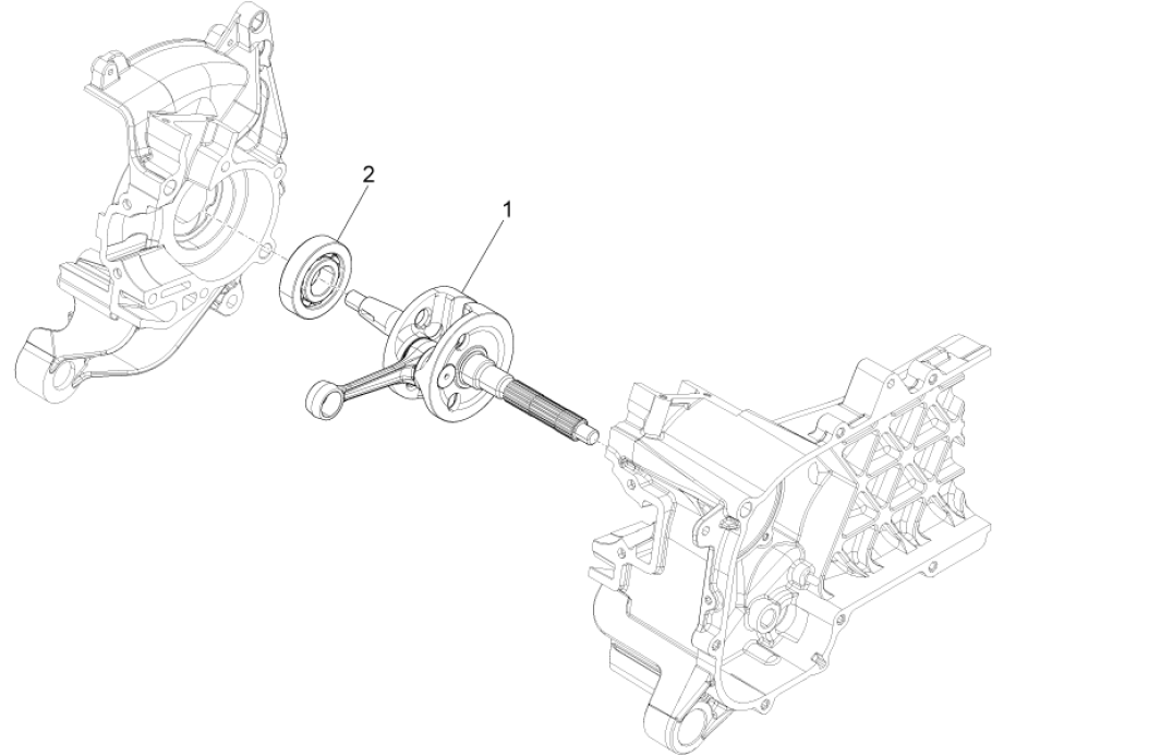 Crankshaft Piaggio Liberty 50 4-stroke (IGET Euro 4)