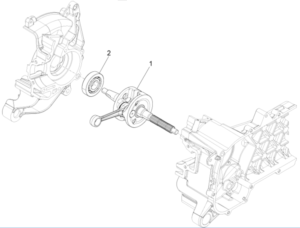 Piaggio Liberty 50 4-stroke crankshaft (IGET Euro 5)