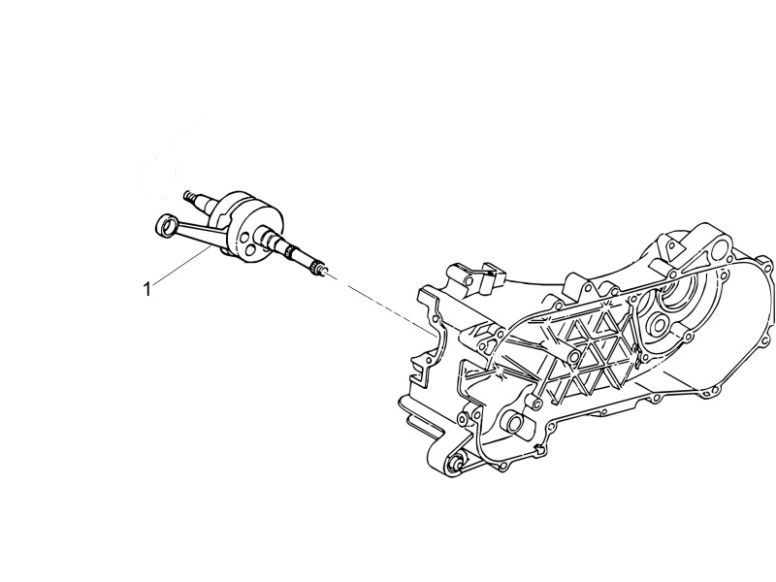 Crankshaft Piaggio Zip 2000 4-stroke AC