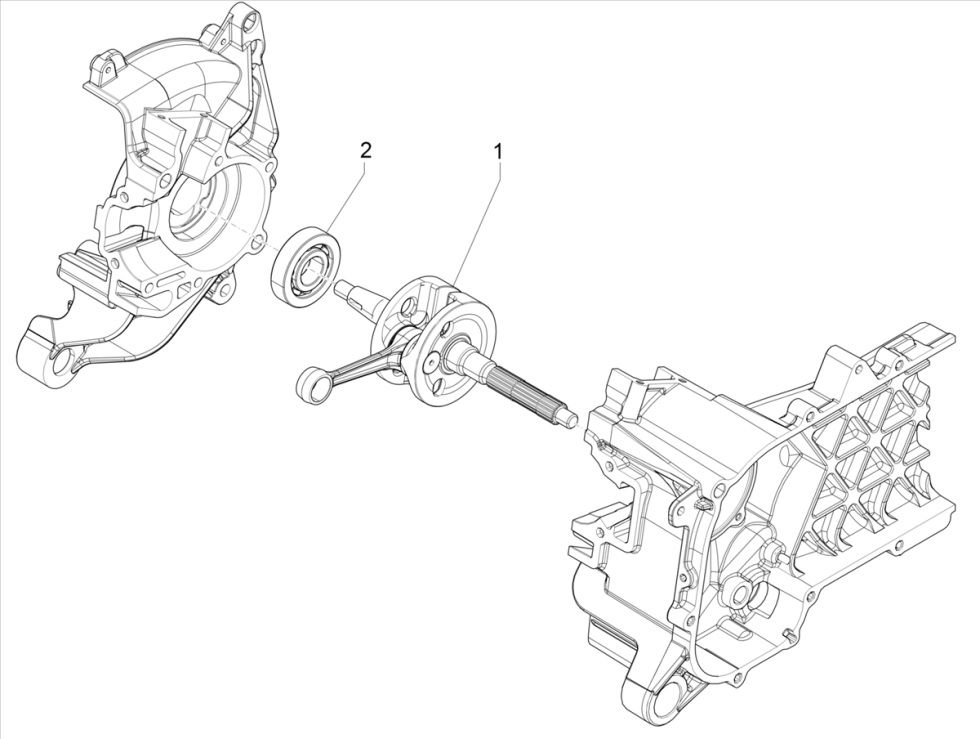Vespa Primavera 4-stroke 3V crankshaft (Euro5 injection IGET)