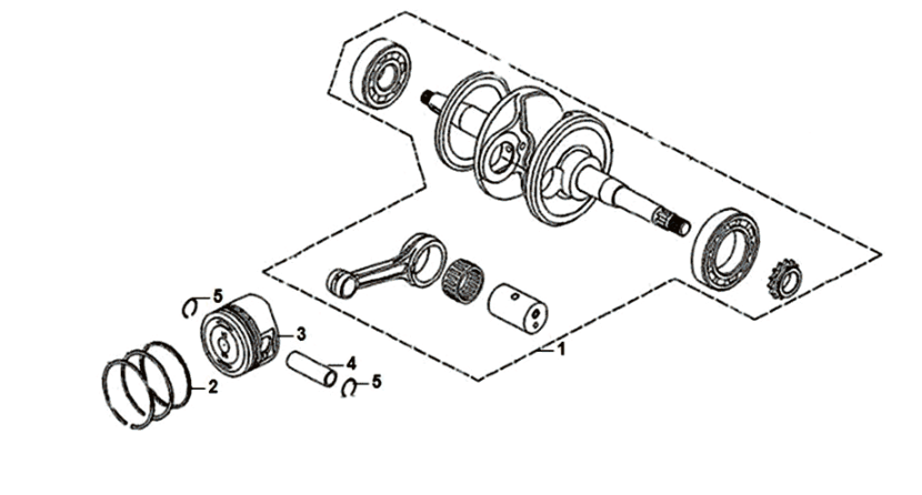 Crankshaft Sym Symphony ST 125I E4