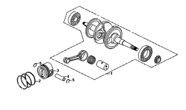 Sym Symphony ST 200I crankshaft