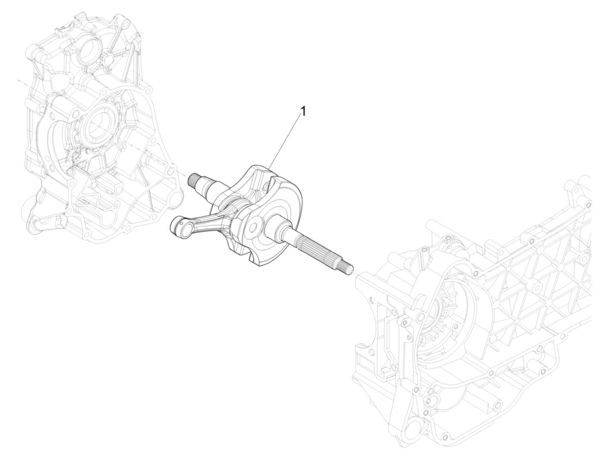 Vespa GTS 300 HPE 4T 4V IE ABS E4 2019 crankshaft (EMEA)