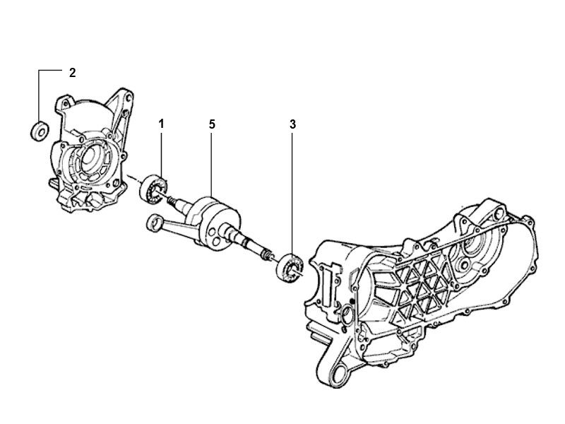 Crankshaft Vespa Lx 25km 4-stroke 2-valve