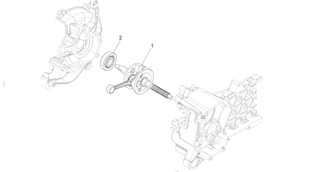 Crankshaft Vespa Primavera 4-stroke 3-valve (euro4 injection iget)