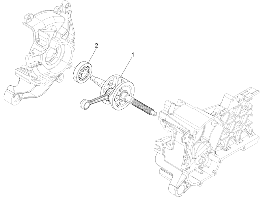 Crankshaft Vespa Sprint 4-stroke 3-valve (euro4 injection IGET)