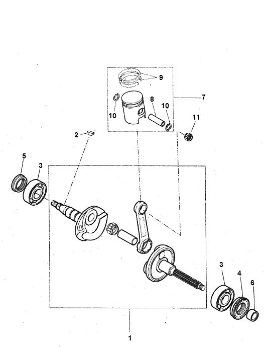Crankshaft Yamaha Bw's 2-stroke