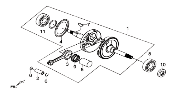 Crankshaft/ piston/ piston ring Sym Joymax 300I ABS E3 2014-2016