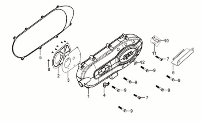 Carterdeksel Sym Jet 14 50i Euro 5
