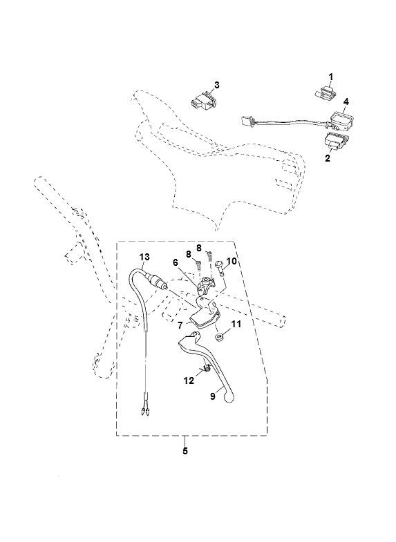 Light Switch- Brake Lever Yamaha Neo's 2-stroke (until 2003)