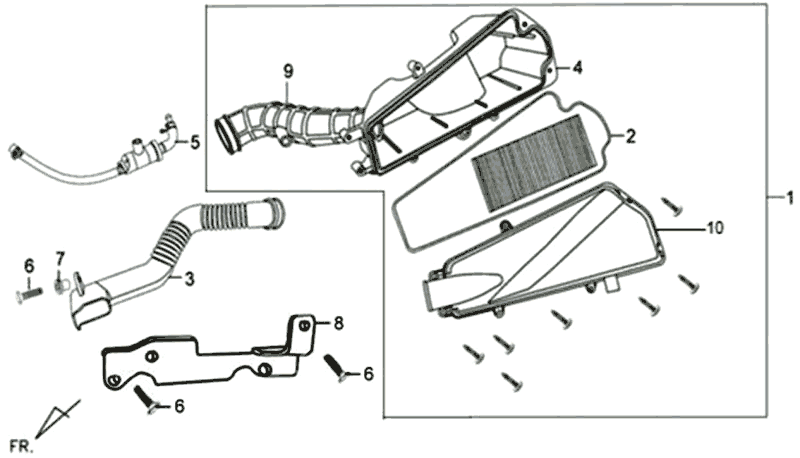 Air filter Sym Orbit (BU289) blue