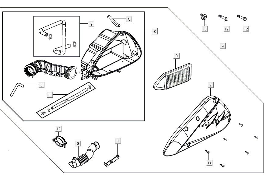 air filter AGILITY 16+ 4T 200i Matte Metallic Light Blue