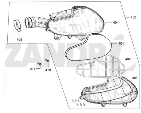 Air filter Santini Capri dark blue