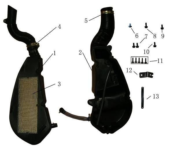 Air filter China Touring red