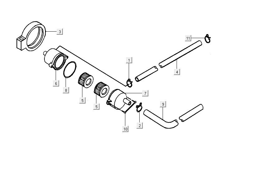 Air filter parts Kymco Super9 2t lc om matblack-yellow