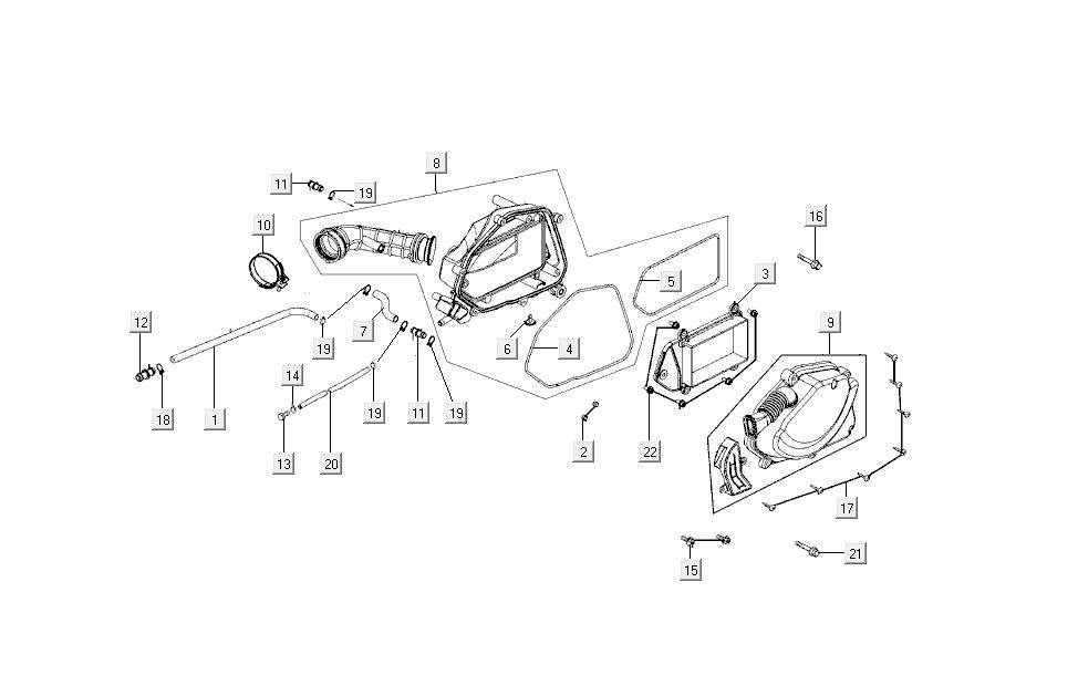 Air filter caps Kymco New Sento 4-stroke 50i black