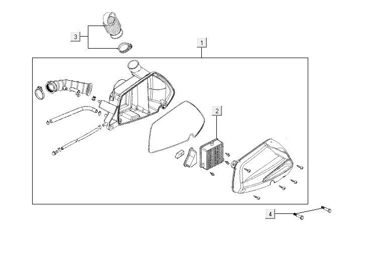 air filter Kymco Agility 12 4-stroke 125 blue