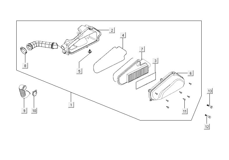 air filter Kymco Agility RS 4-stroke black 11