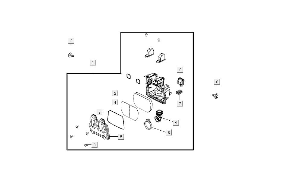 Air Filter Kymco K-Pipe 4-stroke White