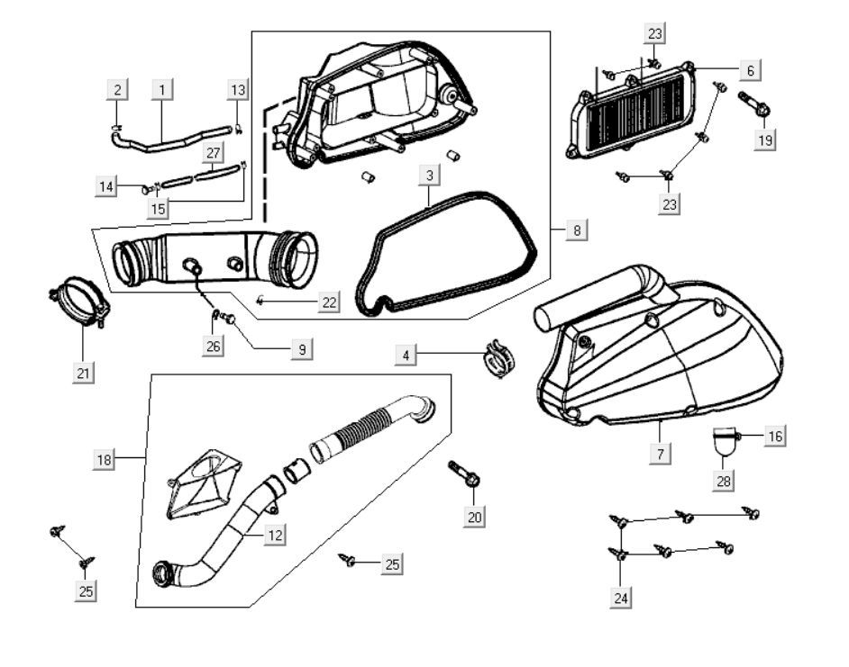 Air Filter Kymco New Dink 200i