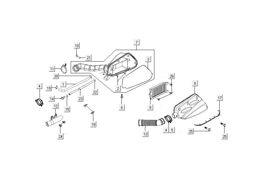 Air filter Kymco New Dink 4-stroke dark grey