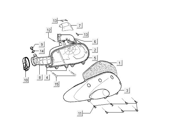 Air filter Kymco Vitality 2t ac sport stream