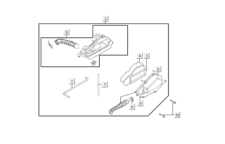 Air filter Kymco VP50i injection euro 4 tecno silver