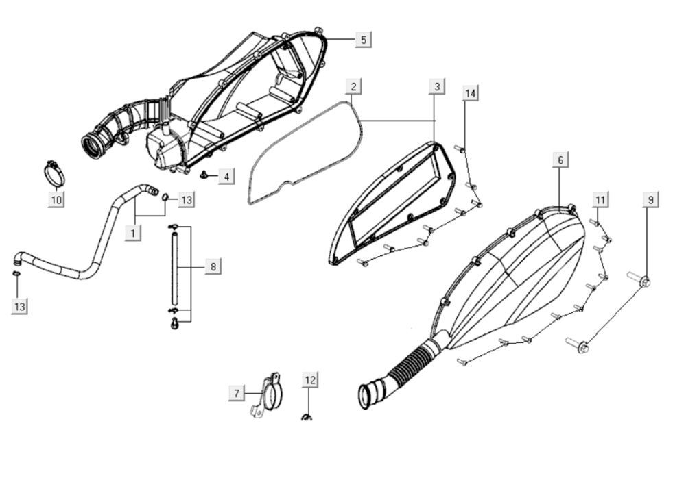 Air Filter Kymco Xciting 400i Yellow