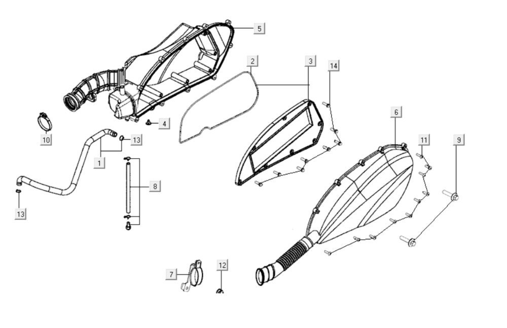 Air Filter Kymco Xciting 400i Matt Black