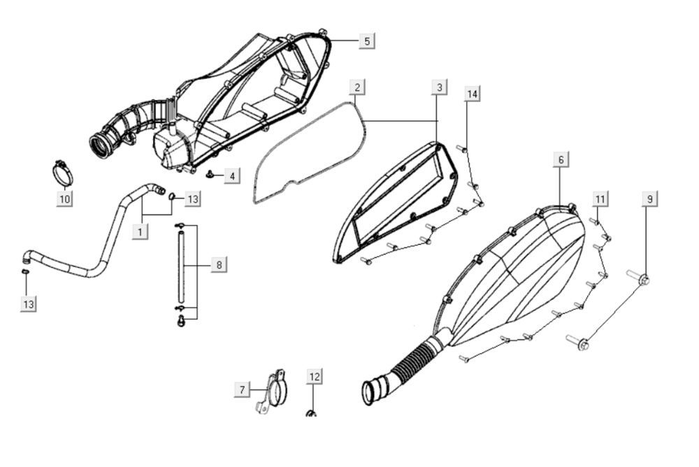 Air Filter Kymco Xciting 400i Pearly Black