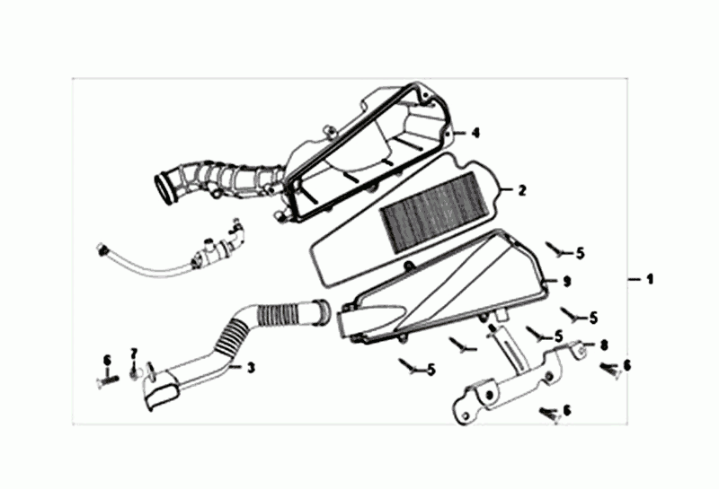 AIR FILTER Sym Orbit II Euro 4 Matt Grey