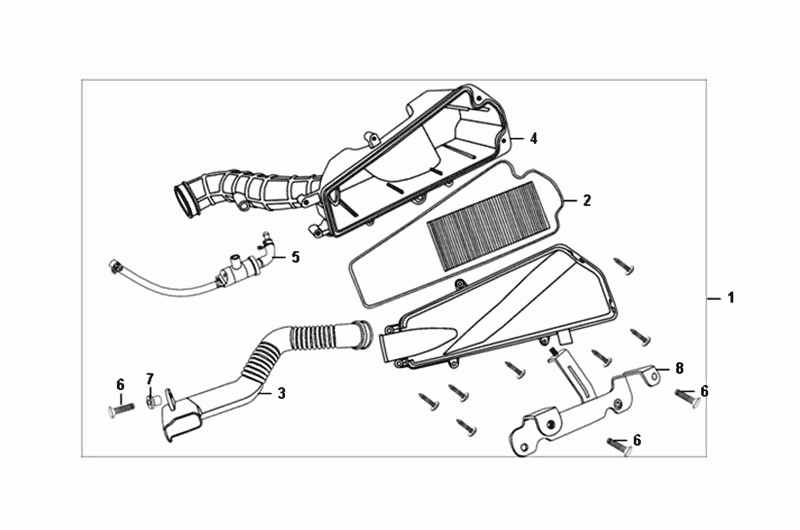 Air Filter Sym Allo Euro4 (BK-5560S) Bright Black