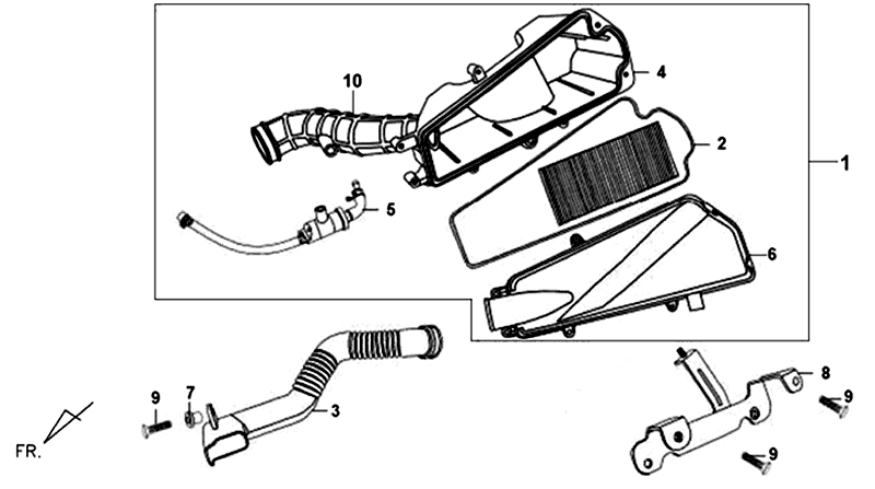 Air Filter Sym Fiddle White WH8018P