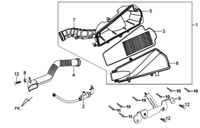 Air filter Sym XPRO 50 E4
