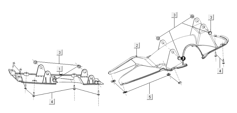 Lower fairing Niu M+ sport