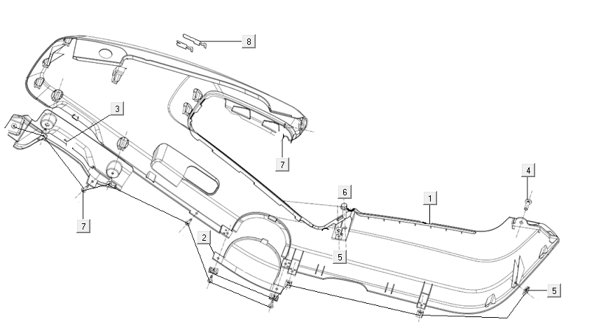 Engine cover left Niu M+ sport red