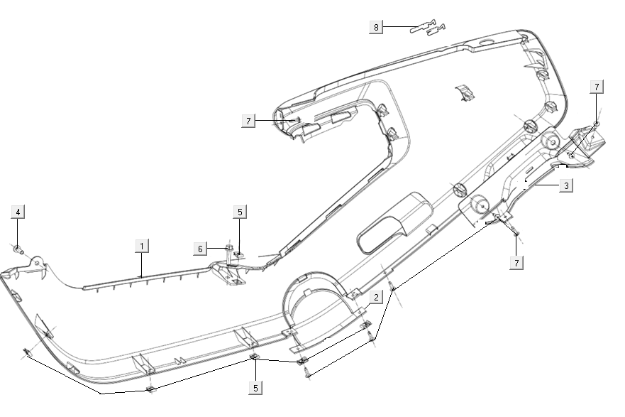 Engine cover right Niu M+ sport black