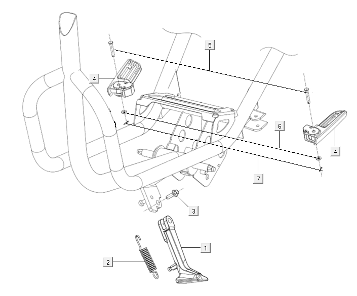 Footrest - side stand Niu M+ sport